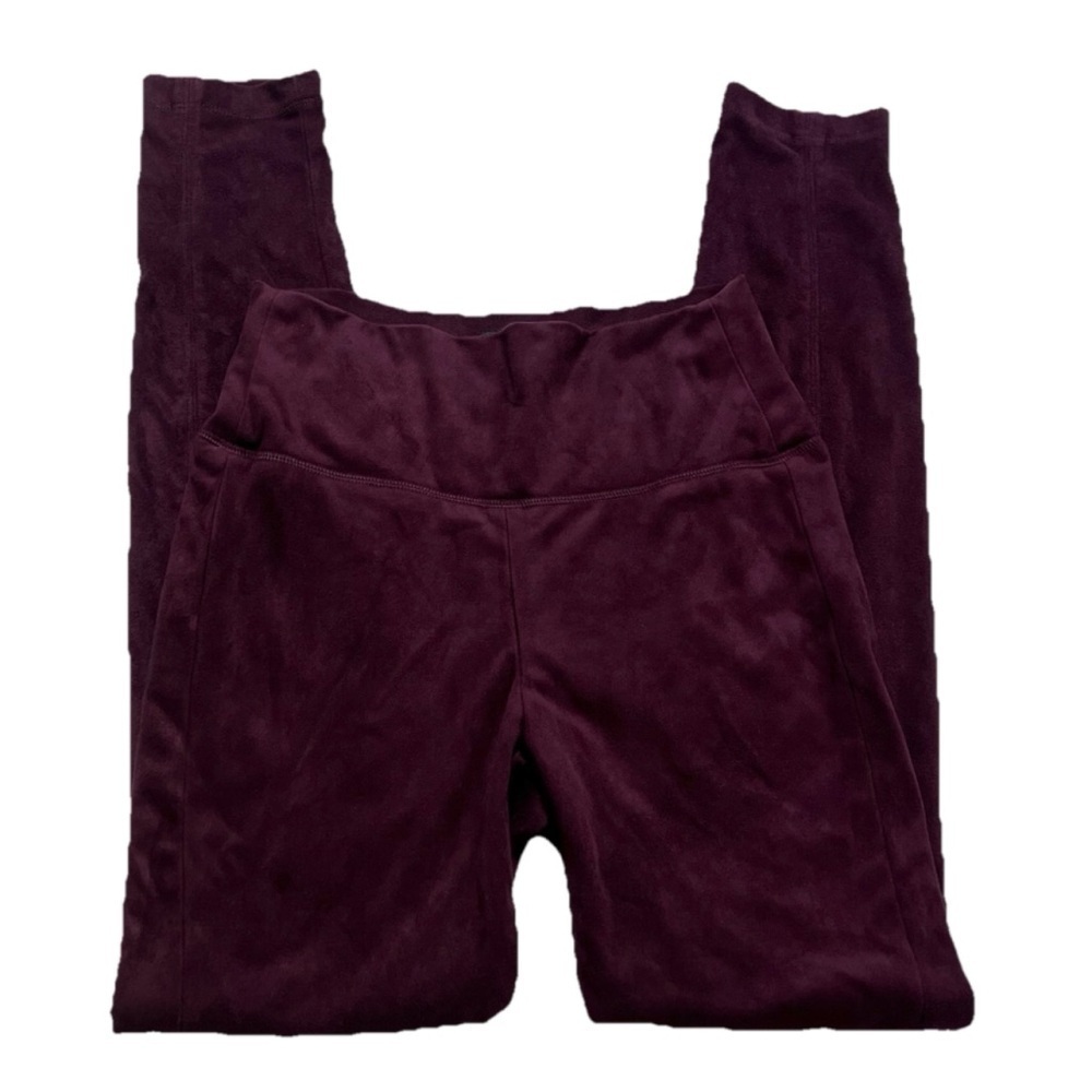 White House Black Market The Legging Faux Suede Plum Purple Mid Rise Pull On XS